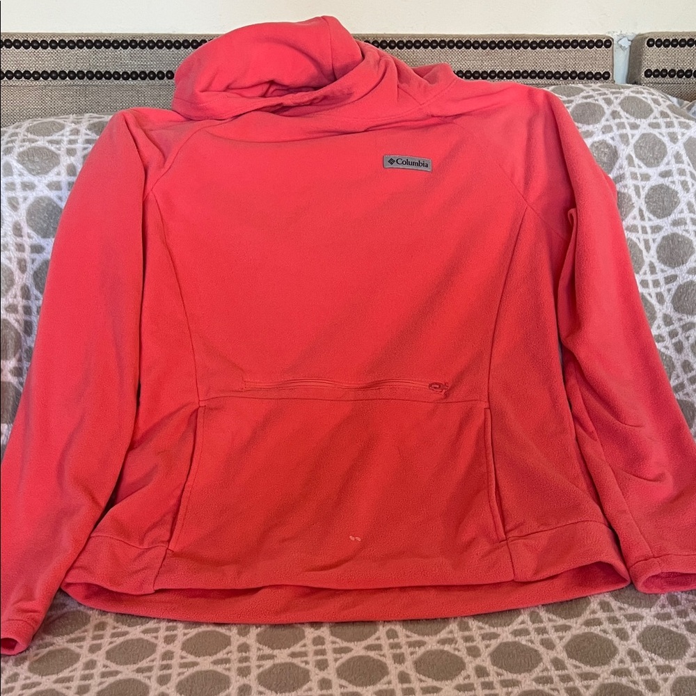 Columbia Bright Coral Fleece Hoodie